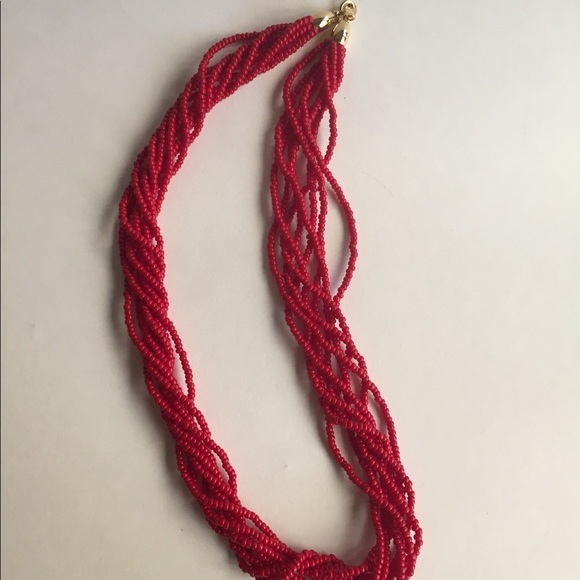 Red 5Strands Red Beads Necklace - Picture 6 of 7